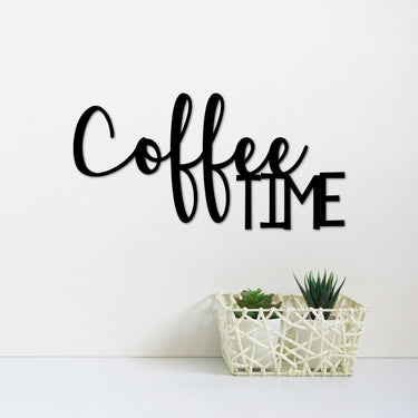 Coffee Time Metal Sign | Coffee Decor | Kitchen Wall Decor | Coffee Sign | Metal Wall Letters | Coffee Lover's Gift | Office Decor